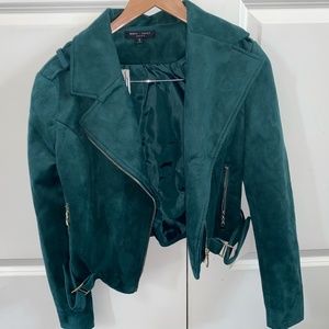 Romeo and Juliet Couture emerald green faux suede